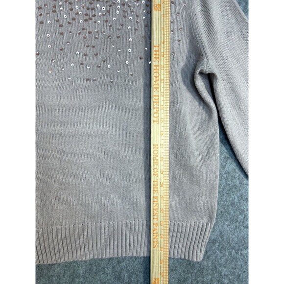 Juicy Couture Sweater Pink Sequin Bedazzled Women’s Long Sleeve Size 2XL - Picture 6 of 9